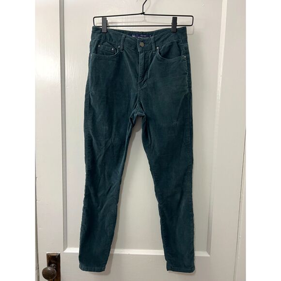 Boden Denim Women's Green Velvet Super Skinny Pants Size 6 Petite - Picture 1 of 8